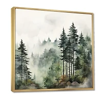 Misty Morning Pines – Tranquil Forest Landscape