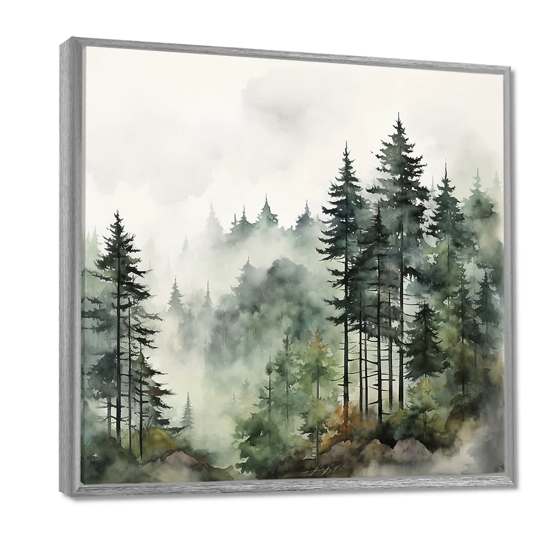 Paysage forestier paisible « Misty Morning Pines »