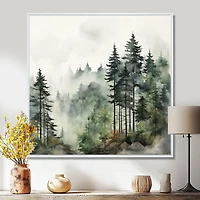 Paysage forestier paisible « Misty Morning Pines »