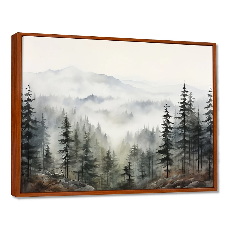 Paysage naturel serein « Pine Mist Mountain »
