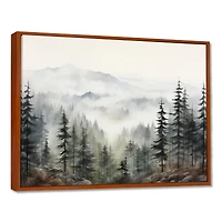 Paysage naturel serein « Pine Mist Mountain »