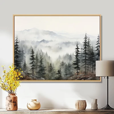 Paysage naturel serein « Pine Mist Mountain »