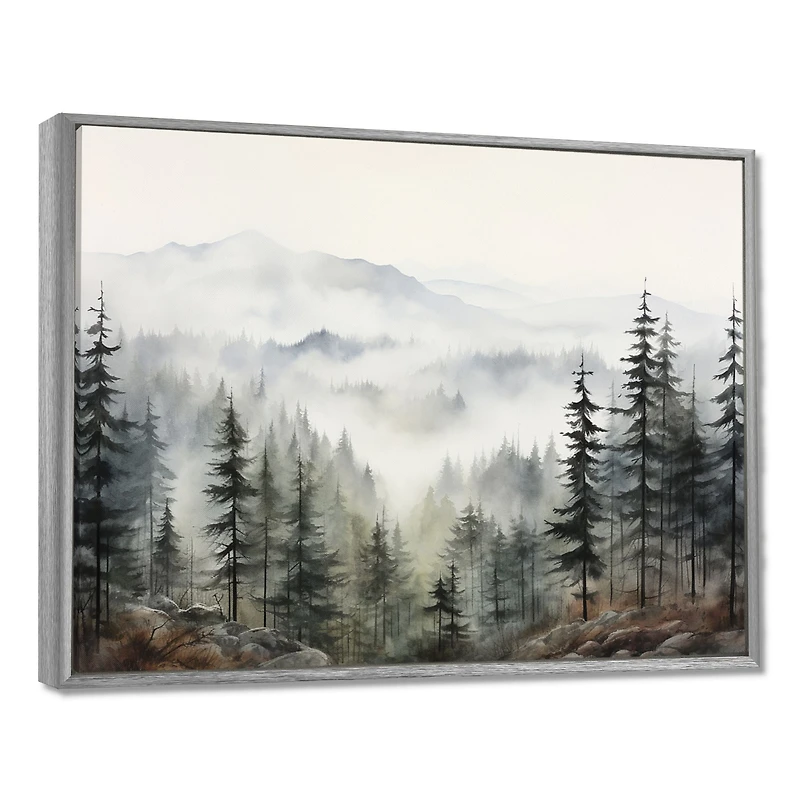 Paysage naturel serein « Pine Mist Mountain »