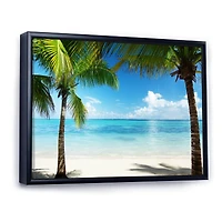 Palm Trees and Sea  Canvas Wall Art