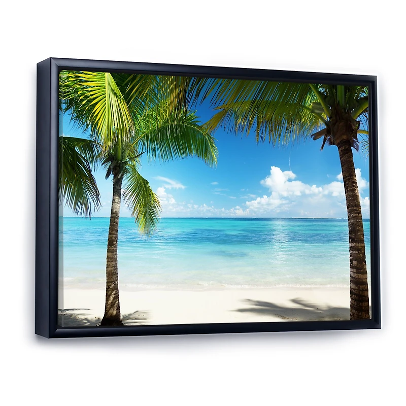 Palm Trees and Sea  Canvas Wall Art