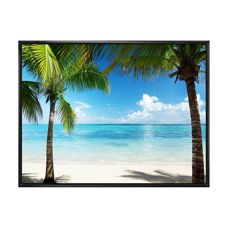 Palm Trees and Sea Canvas Wall Art