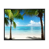 Palm Trees and Sea  Canvas Wall Art