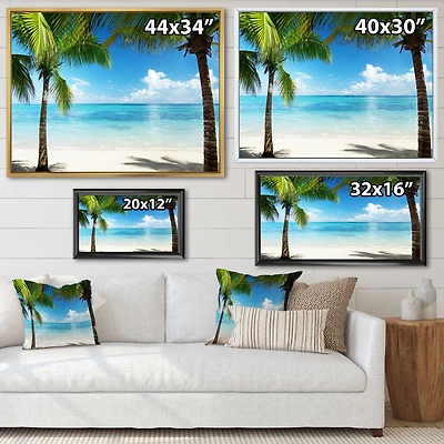 Palm Trees and Sea Canvas Wall Art