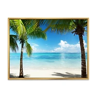 Palm Trees and Sea  Canvas Wall Art