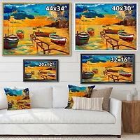 Boats Beautiful Sea  Wall Art