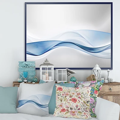 3D Wave of Water Splash  Digital Art Canvas Print