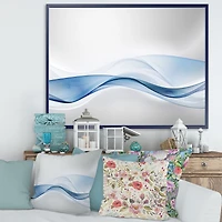 3D Wave of Water Splash  Digital Art Canvas Print