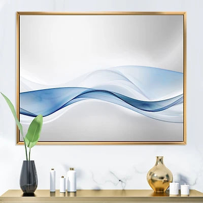 3D Wave of Water Splash  Digital Art Canvas Print