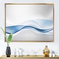 3D Wave of Water Splash  Digital Art Canvas Print