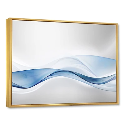 3D Wave of Water Splash Digital Art Canvas Print