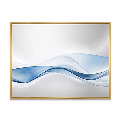 3D Wave of Water Splash  Digital Art Canvas Print