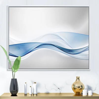 3D Wave of Water Splash  Digital Art Canvas Print