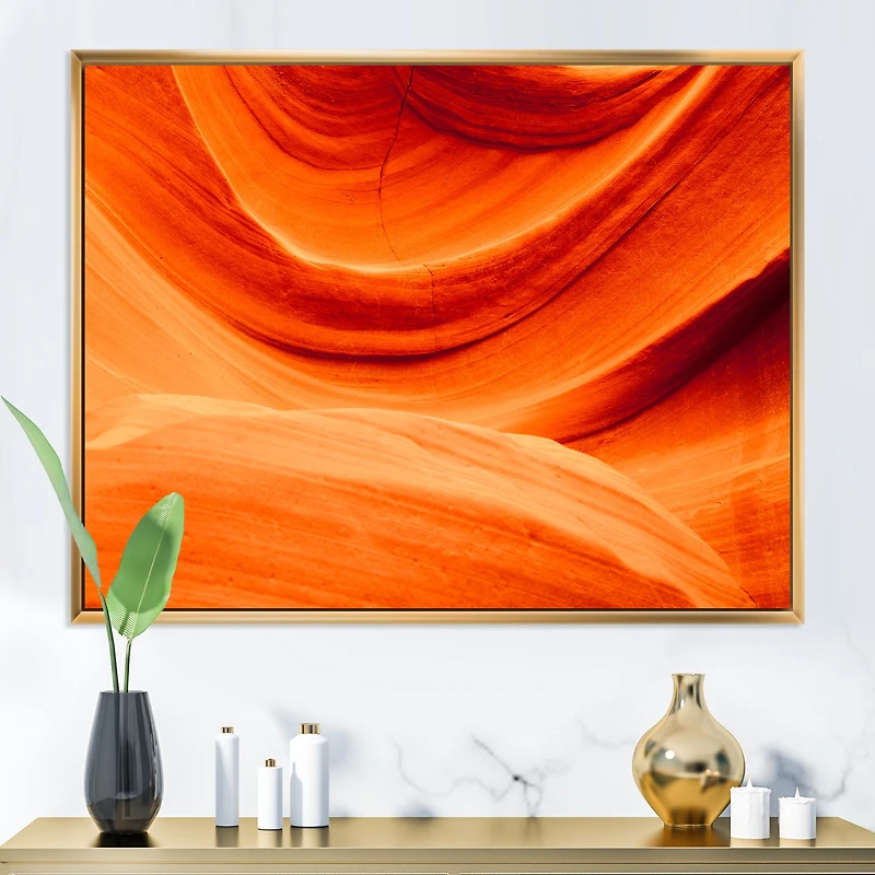 Antelope Canyon Orange Wall Canvas Print