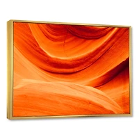 Antelope Canyon Orange Wall Canvas Print