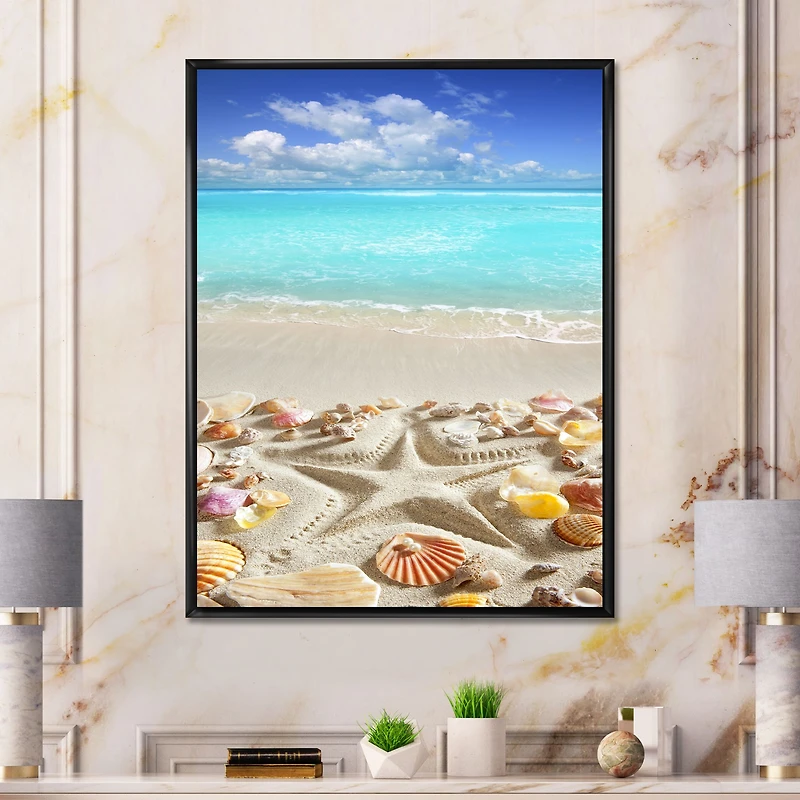 Caribbean Sea Starfish Canvas Wall Art Print