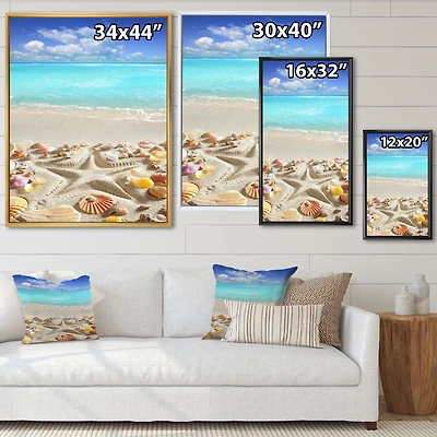 Caribbean Sea Starfish Canvas Wall Art Print