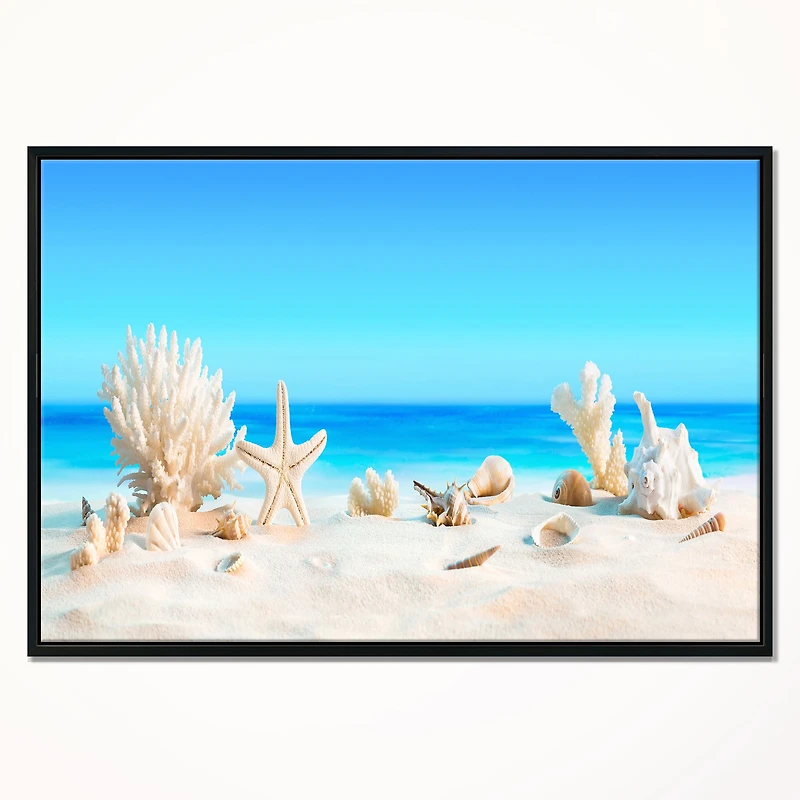 Seashells on Tropical  Wall Art