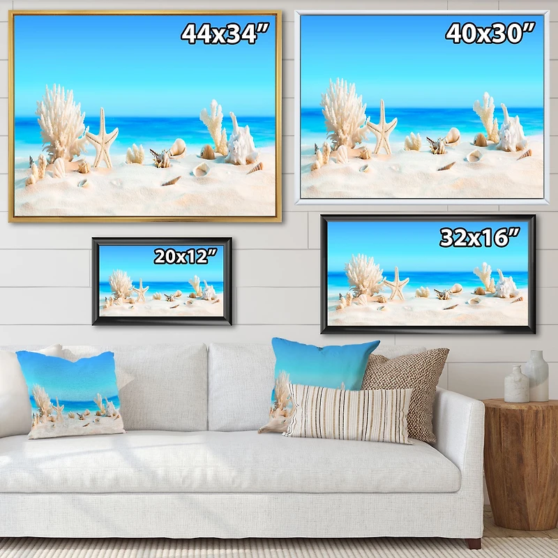 Seashells on Tropical  Wall Art
