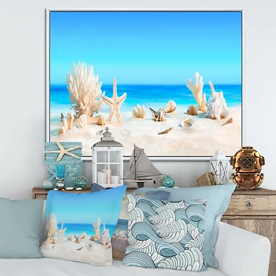 Seashells on Tropical  Wall Art
