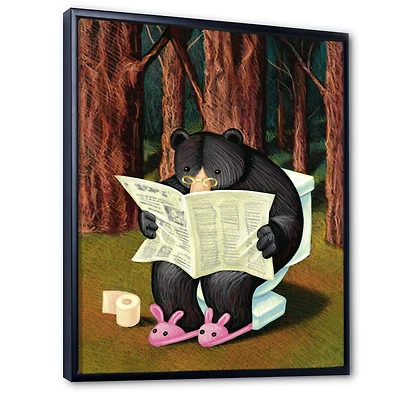 Bear the Woods  Digital Art Canvas Print