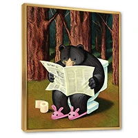 Bear the Woods  Digital Art Canvas Print