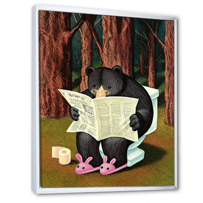 Bear the Woods  Digital Art Canvas Print