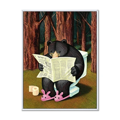 Bear the Woods Digital Art Canvas Print