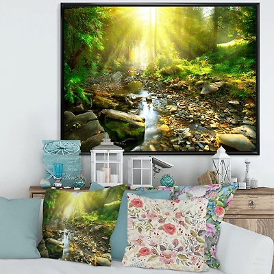 Mountain Stream Forest Wall Art