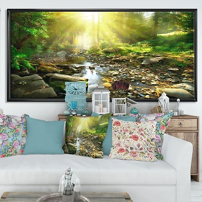 Mountain Stream Forest  Wall Art