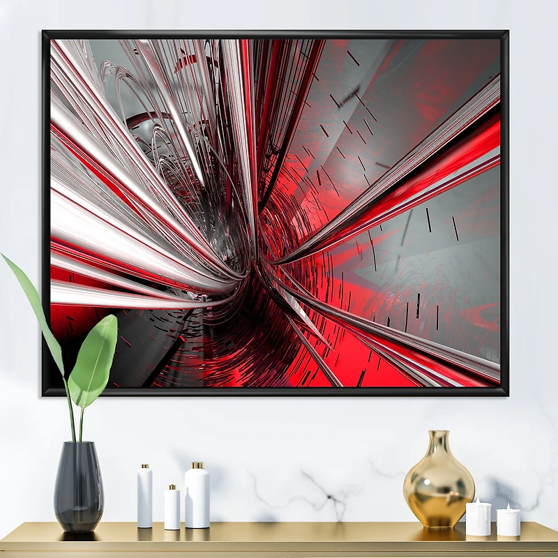Fractal 3D Deep into Middle  Art Canvas Print