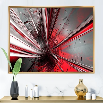 Fractal 3D Deep into Middle  Art Canvas Print