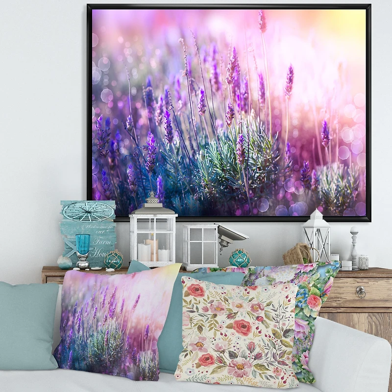 Growing and Blooming Lavender Canvas Print