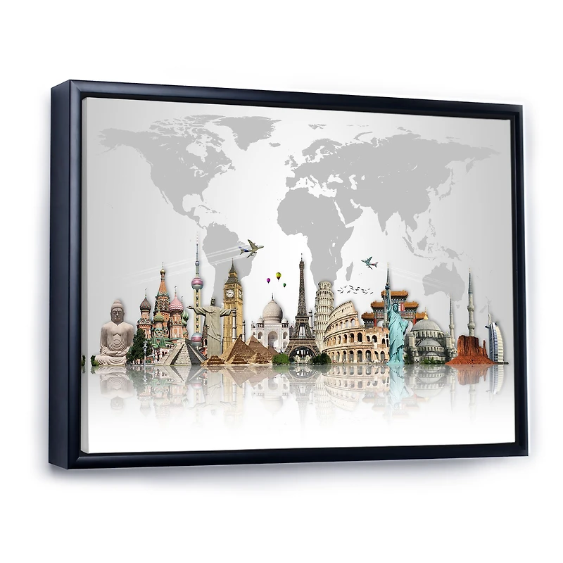Toile  imprimée « Famous Monuments Across World »