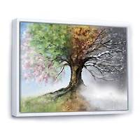 Tree with Four Seasons  Canvas Art Print