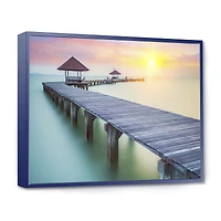 Wooden Sea Bridge and Sunset  Wall Art