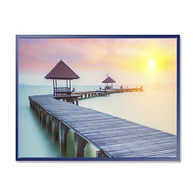 Wooden Sea Bridge and Sunset  Wall Art