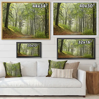 Green Beach Forest Pathway  Wall Art