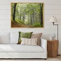 Green Beach Forest Pathway  Wall Art