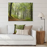 Green Beach Forest Pathway  Wall Art