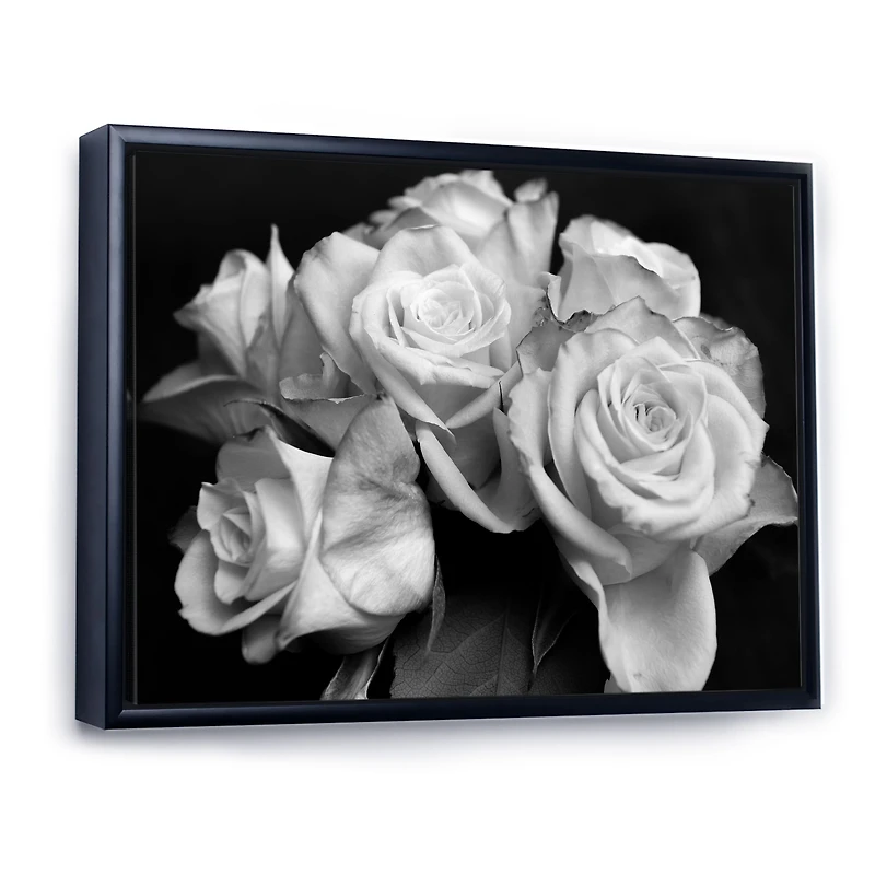 Toile imprimée « Bunch of Roses Black and White