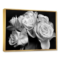 Toile imprimée « Bunch of Roses Black and White