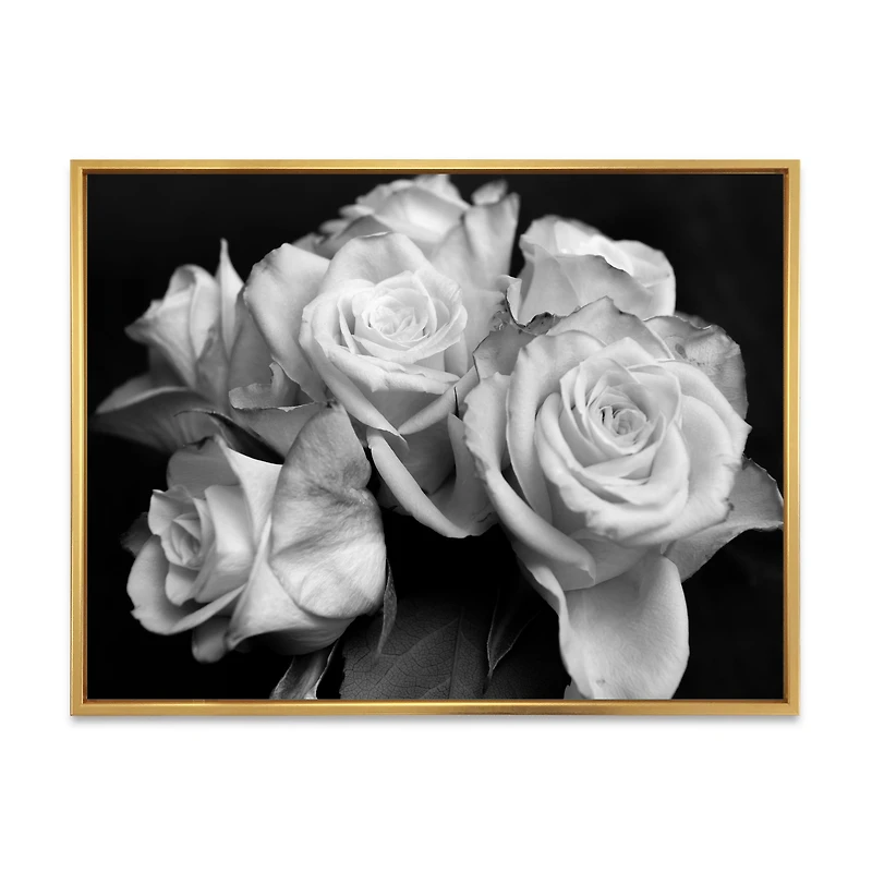 Toile imprimée « Bunch of Roses Black and White