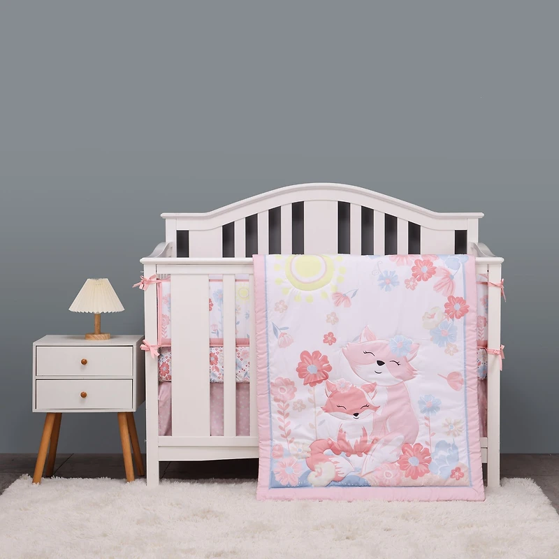 Fox-Themed Crib Bedding Set