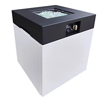 Paramount Pebble Table de foyer au propane en aluminium