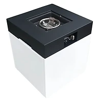 Paramount Pebble Table de foyer au propane en aluminium